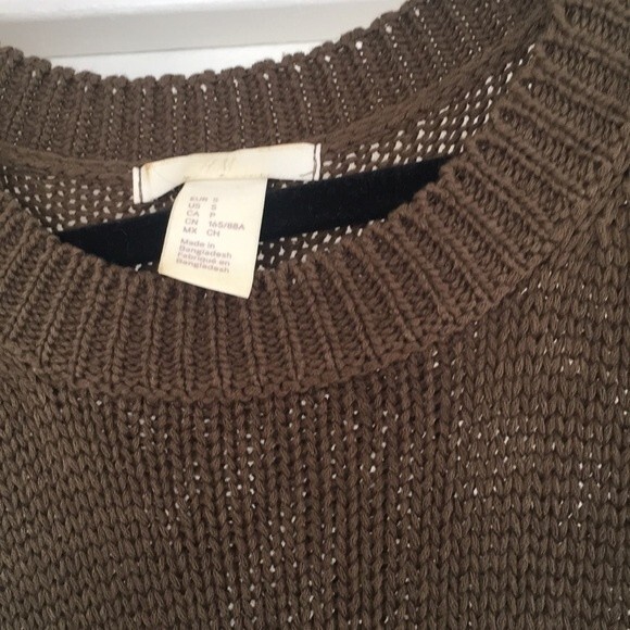 H&M Forrest green Knit sleeveless tank top tunic womens size small - Picture 2 of 7